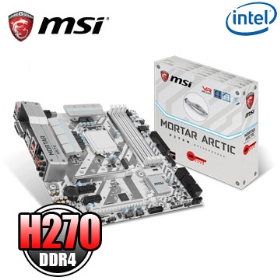 微星 H270M MORTAR ARCTIC(M-ATX/1D1H1P/U3/M.2/Ｉ網/註五年)