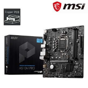 微星 H510M PRO(M-ATX/1A1H1P/Intel 1Gb/註四年) 421相供電