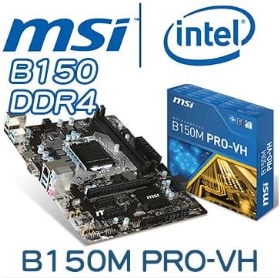 微星 B150M PRO-VH(M-ATX/1A1H/U3S6/全固/四年)