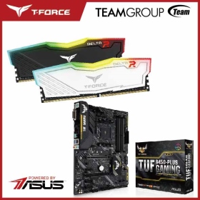 【組合價】華碩 TUF B450-PLUS GAMING十銓 DELTA RGB D4-3200 8Gx2