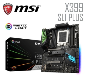 微星 X399 SLI PLUS(ATX/3*M.2/Ｉ網/4-Way SLI/12V 88p/註四年)