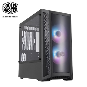 酷碼 MasterBox MB320L ARGB 顯卡長34/CPU高16.6/玻璃透側/深黑鏡面面板/M-ATX