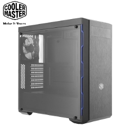 酷碼 MasterBox MB600L 藍邊 顯卡長40/CPU高16/支援5.25"/壓克力透側/ATX(B600L-KA5N-S01)(可裝光碟機)	