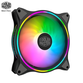 酷碼 MasterFan MF140 Halo 黑 風扇/雙環A.RGB/防脫線/PWM(MFL-B4DN-15NPA-R1)