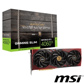【魔物獵人紀念版】微星 RTX 4060 Ti 8G GAMING SLIM MONSTER HUNTER EDITION