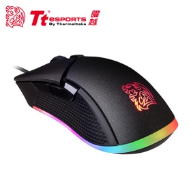 曜越 伊利斯 IRIS RGB 電競光學滑鼠/有線/PWM3325/5000dpi/微動開關