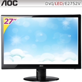 AOC E2752V LED背光/1A1D雙介面/2000萬:1/5ms/無喇叭