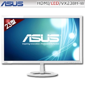 華碩 VX238H-W LED背光/1A2H/8000萬:1/1ms/一年保無亮/超薄外型/