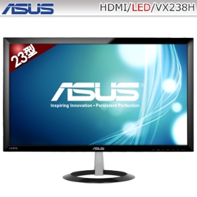華碩 VX238H LED背光/1A2H/8000萬:1/1ms/一年保無亮/超薄外型/黑