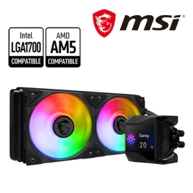 微星 MPG CoreLiquid D240 /2.4吋液晶/冷頭內置風扇/Asetek7代(5+1年)【WXHZ】