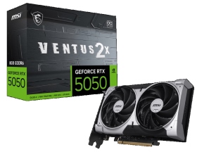 微星 RTX5050 8G VENTUS 2X OC(2617MHz/20cm/雙風扇/註冊四年保)