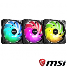 MSI MAX F12A-3 彩虹風扇 12cm 黑色/三顆裝