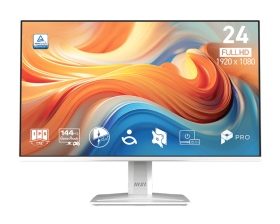 MSI PRO MP243W E14〈1H1P/IPS/144Hz/白色/含喇叭〉