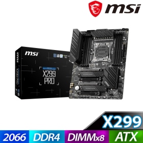 微星 X299 PRO (ATX/Ｉ網2.5G/2*M.2/6*SATA3/註四年)