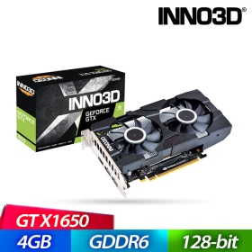 INNO3D GTX1650 GDDR6 TWIN X2 OC(1710MHz/19.6cm/雙風扇) 