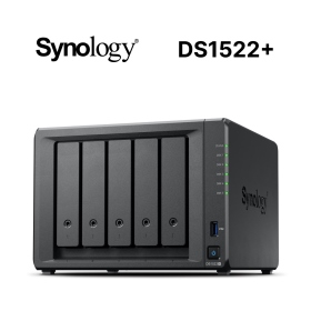 Synology DS1522+【5Bay】AMD Ryzen R1600 雙核(2.6GHz)/8GB D4/G-LAN*4
