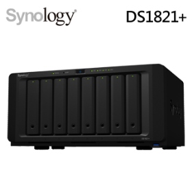 Synology DS1821+【8Bay】四核 AMD Ryzen V1500B(2.2GHz)/4G RAM/RJ-45*4