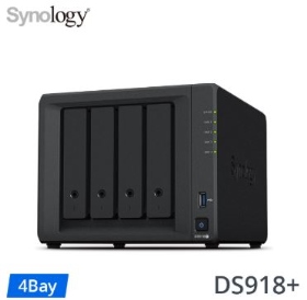 Synology DS918(4G)【4Bay】(J3455)四核 1.5GHz/4G-1866/G-LAN*2