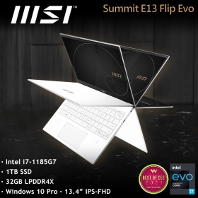 MSI Summit E13 Flip Evo A11MT[033TW]i7-1185G7/32G/1T SSD 翻
