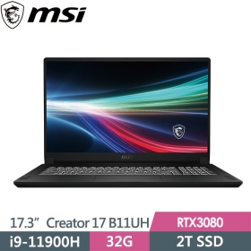 MSI Creator 17 B11UH[607TW]i9-11900H/32G/2T/RTX3080/PRO/120H