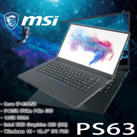 MSI PS63 8M[045TW] i7-8565U/16G/512G/UMA