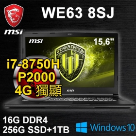 MSI WE63 8SJ[428TW] i7-8750H/16G/128G1T/P2000-4G