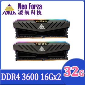 凌航 32GB(雙通16GB*2) DDR4 3600/CL18 MARS RGB (灰色散熱片)(NMGD416E82-3600DF20)(1024*8)灰