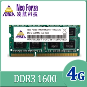 凌航 NB 4G DDR3 1600/CL11 (NMSO340D81-1600DA10)(512*8)