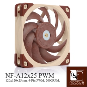 貓頭鷹 Noctua NF-A12x25 PWM 12cm/2000RPM/SSO2 磁穩軸承/AAO優化