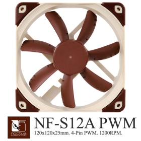 貓頭鷹 Noctua NF-S12A PWM 12cm/SSO2 磁穩軸承/鋸齒型靜音扇
