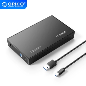 ORICO 2.5/3.5吋通用 SATA硬碟外接盒 USB3.0(ORICO-3588US3-V1)(黑)支持18TB硬碟