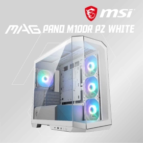 微星 MAG PANO M100R PZ WHITE 顯卡長39/CPU高17.5/玻璃透側/M-ATX