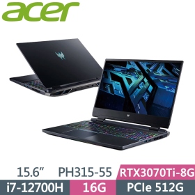Acer PH315-55-74FV〈黑〉i7-12700H/16G/512G/RTX3070Ti-8G【165Hz】