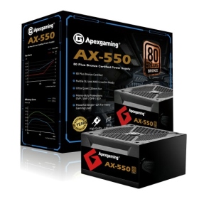 Apexgaming(首利) AX-550(550W)銅牌/主動式PFC/5年保 /3年換新