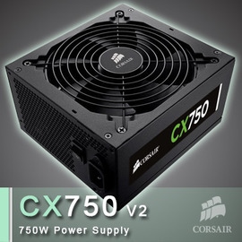 海盜船 CX750 V2版 / 750W 80+銅牌 網狀包覆線材 12cm靜音風扇