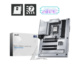 微星 PRO Z890-S WIFI PZ 背插(ATX/LAN 2.5Gb+Wi-Fi 7/銀)12+1+1+1相