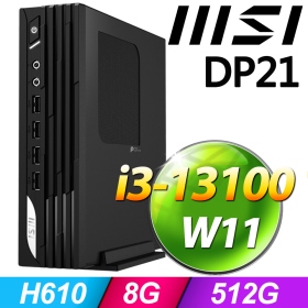 微星 PRO DP21 13M【492TW】i3-13100/8G/512G SSD/WIN11