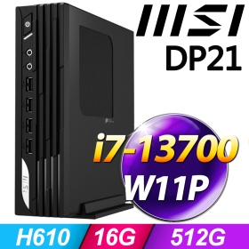 微星 PRO DP21 13M【493TW】i7-13700/16G/512G SSD/WIN11 PRO