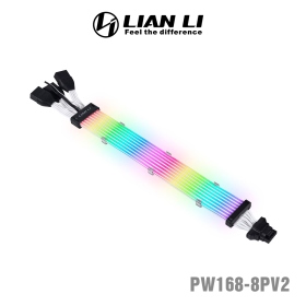 LIAN LI 聯力 Strimer PLUS V2 12VHPWR TRIPLE 8Pin ARGB VGA供電排線／延長線 – PW168-8PV2