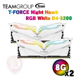 T-FORCE Night Hawk RGB White D4-3200 C16 8Gx2