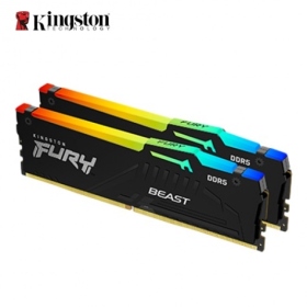 金士頓 32GB(雙通16GB*2) DDR5-6400/CL32 FURY Beast RGB黑