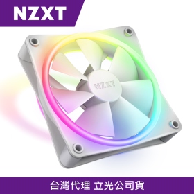 NZXT F120 RGB DUO 白/12cm 單風扇包裝/24年(RF-D12SF-W1)【需搭配風扇燈光控制器】
