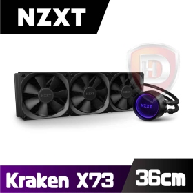 NZXT Kraken X73 36cm水冷排(海妖第三代)/RGB可旋轉冷頭/6年/厚:5.3cm(冷排+風扇)