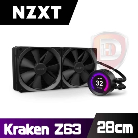 NZXT Kraken Z63 28cm水冷排(海妖皇液晶)/2.4吋液晶冷頭/6年/厚:5.6cm(冷排+風扇)