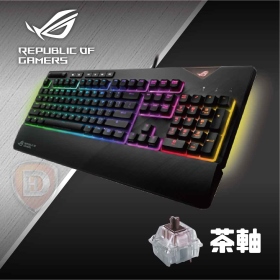 華碩 ROG STRIX FLARE RGB機械式電競鍵盤/有線/茶軸/中文/櫻桃軸