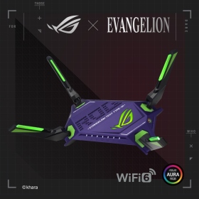 華碩 ROG Rapture GT-AX6000 EVA 限定版(雙頻/4x天線/2x2.5GbE/遊戲加速)