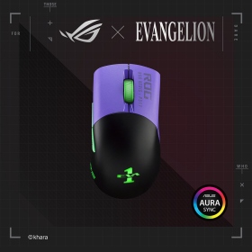 【預購】華碩 ROG Keris Wireless EVA【福音戰士聯名 限定版】電競滑鼠/有線/自有微動開關/16000Dpi/Pbt塗層/輕量化65g