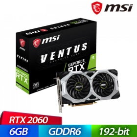 微星 RTX2060 VENTUS 6G OC(1710MHz/22.6cm/註四年)