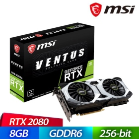 微星 RTX2080 VENTUS 8G(1710MHz/26.8cm/註四年)