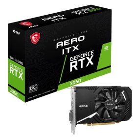 【限時活動】微星 RTX3050 AERO ITX 8G OCV1(1807MHz/16.8cm/單風扇/註冊四年保)